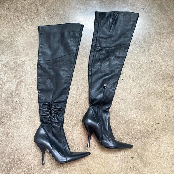 Black bebe faux leather thigh - Picture 1 of 4